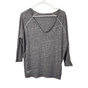Zadig & Voltaire Size Small 3/4 Sleeve Henley T Shirt Manis Overdyed Angel
